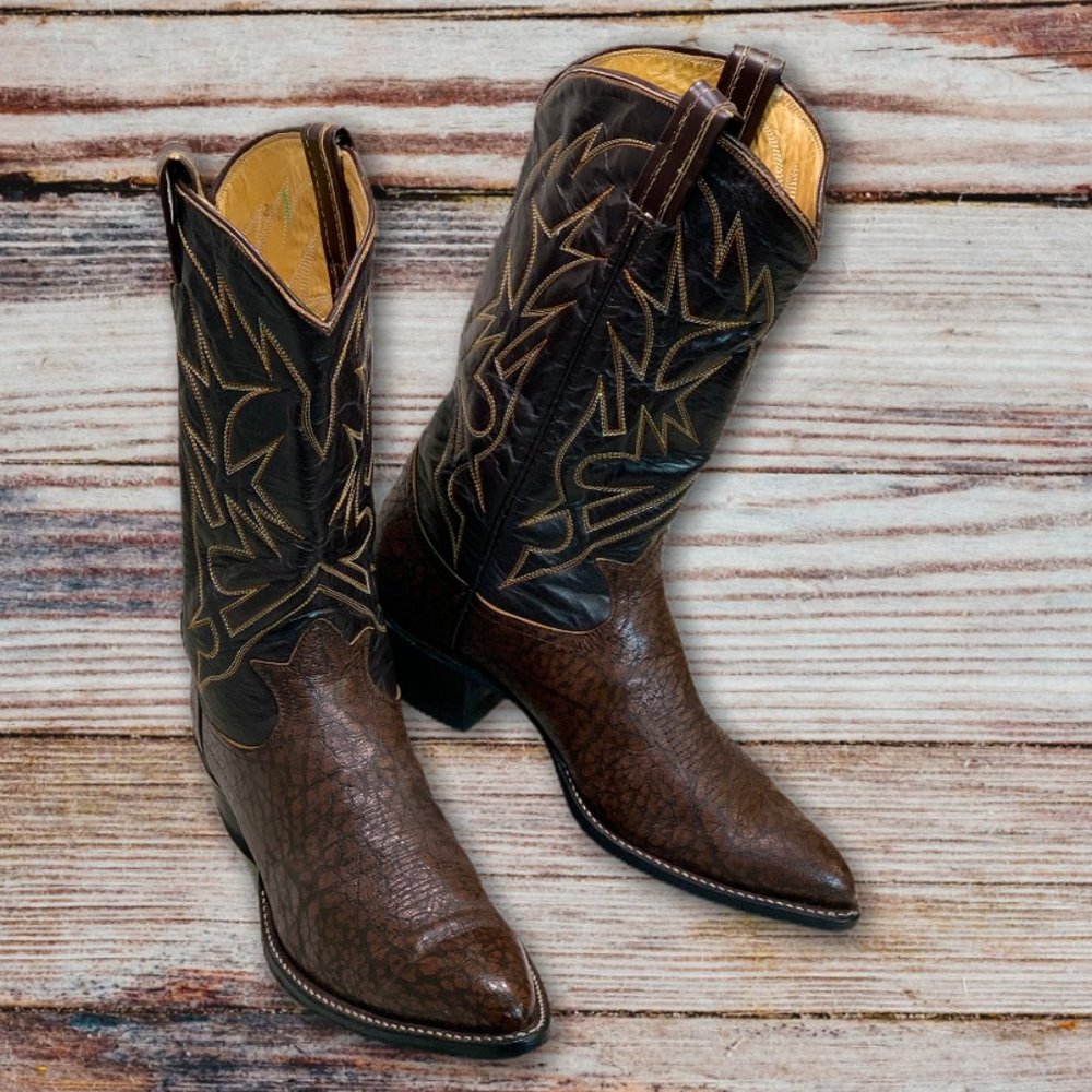 Tony Lama Black Label Cowboy Boots Men's Size 10.5